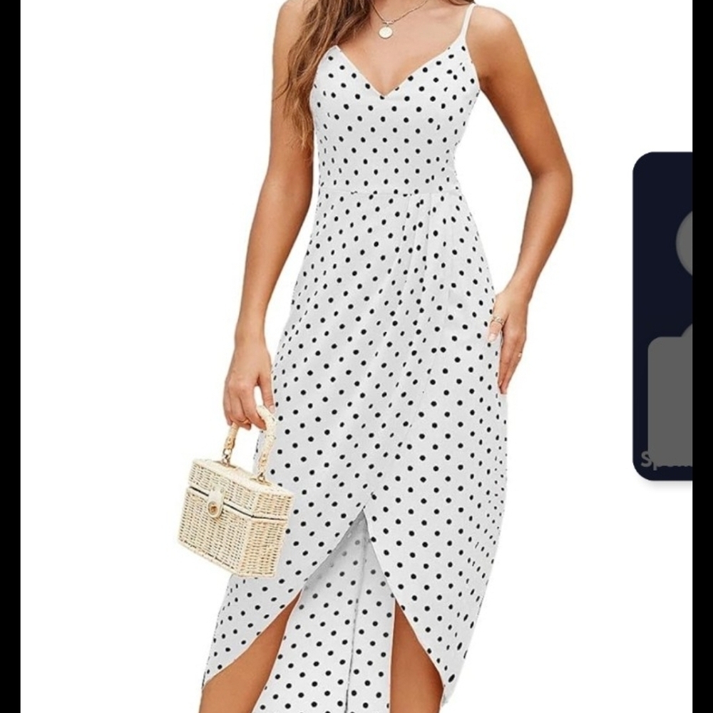 Chic Black and White Chetah Print High Low Dress